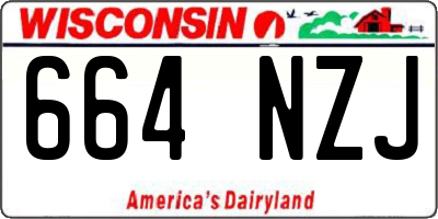 WI license plate 664NZJ