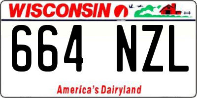 WI license plate 664NZL