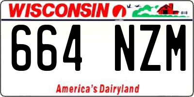 WI license plate 664NZM