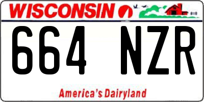 WI license plate 664NZR