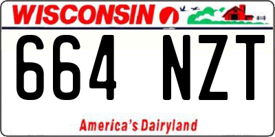 WI license plate 664NZT