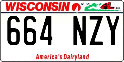 WI license plate 664NZY