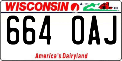 WI license plate 664OAJ