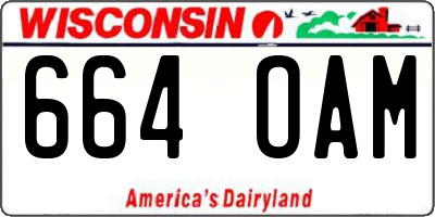 WI license plate 664OAM