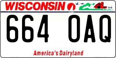 WI license plate 664OAQ