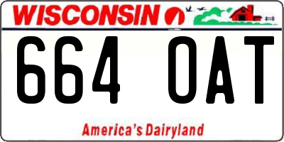 WI license plate 664OAT