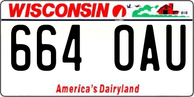 WI license plate 664OAU