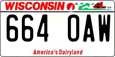 WI license plate 664OAW