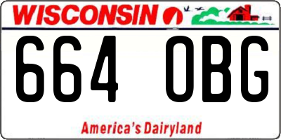 WI license plate 664OBG
