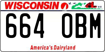 WI license plate 664OBM