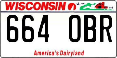 WI license plate 664OBR