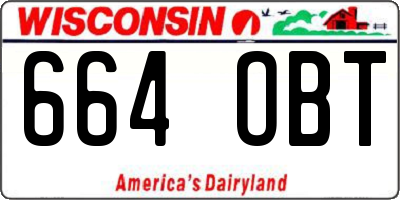 WI license plate 664OBT