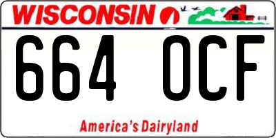 WI license plate 664OCF