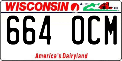 WI license plate 664OCM
