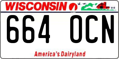 WI license plate 664OCN