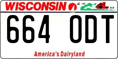 WI license plate 664ODT