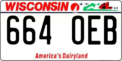 WI license plate 664OEB