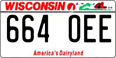 WI license plate 664OEE