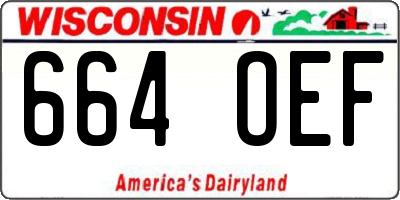 WI license plate 664OEF