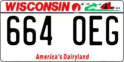 WI license plate 664OEG