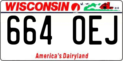 WI license plate 664OEJ
