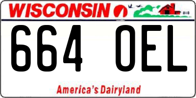 WI license plate 664OEL