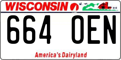 WI license plate 664OEN