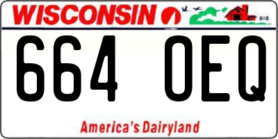 WI license plate 664OEQ