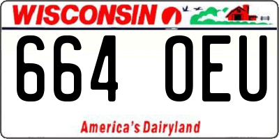 WI license plate 664OEU