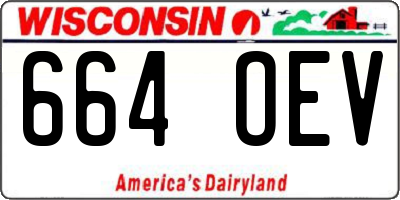 WI license plate 664OEV