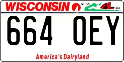 WI license plate 664OEY