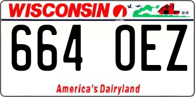 WI license plate 664OEZ