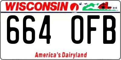 WI license plate 664OFB