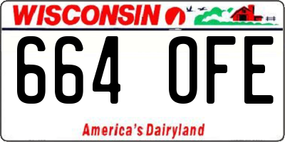 WI license plate 664OFE