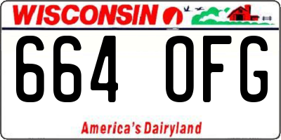 WI license plate 664OFG
