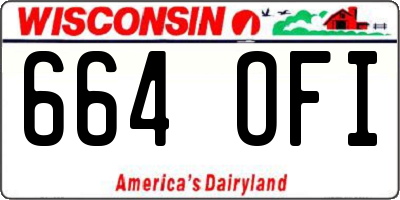 WI license plate 664OFI