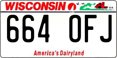 WI license plate 664OFJ