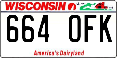 WI license plate 664OFK