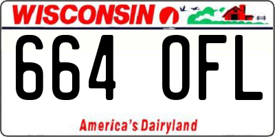 WI license plate 664OFL