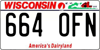WI license plate 664OFN