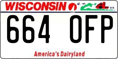WI license plate 664OFP