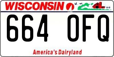 WI license plate 664OFQ