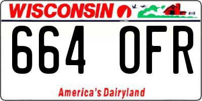 WI license plate 664OFR
