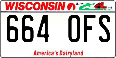 WI license plate 664OFS