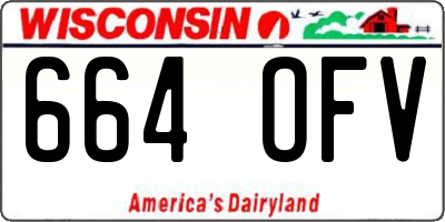 WI license plate 664OFV