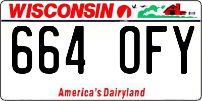 WI license plate 664OFY