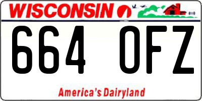 WI license plate 664OFZ