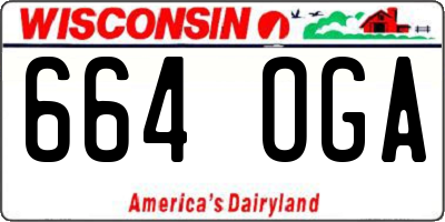 WI license plate 664OGA