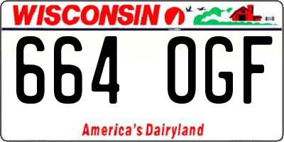 WI license plate 664OGF