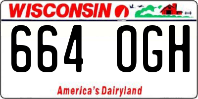 WI license plate 664OGH